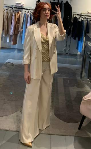 Pantaloni Palazzo Laminati Giorgia Plus