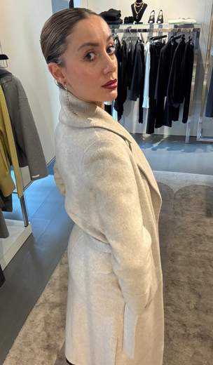 Cappotto Double MIsto Lana Con Spacchi Kartika