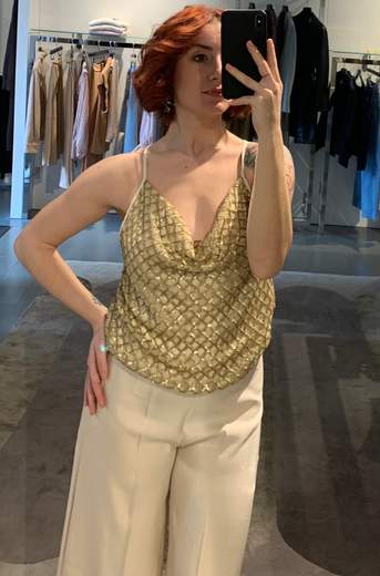 Top Paillettes Oro Anitie