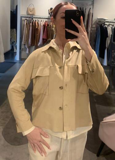 Giacca Con Tasca In Dainetto Riva Tricot