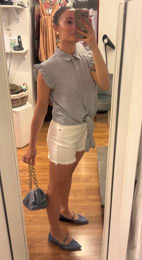 Short Bianco Sfilacciato Infinito C