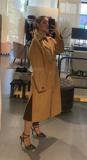 Cappotto A Vestaglia In Lana Veronique Roses