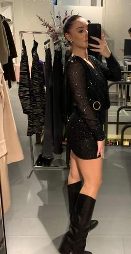 Abito Corto In Pailettes Babylon