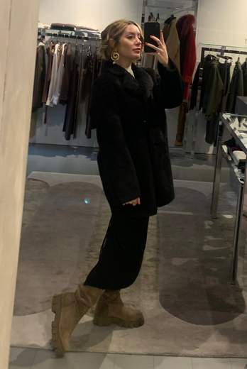 Giaccone Teddy Doppiopetto Veronique Roses