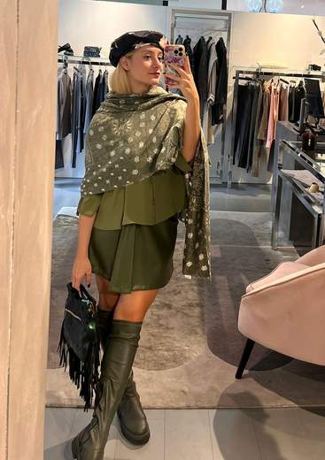 Minigonna Ecopelle Verdone Vicky Mood Milano