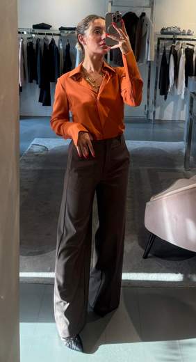 Pantalone Largo In Flanella Kartika