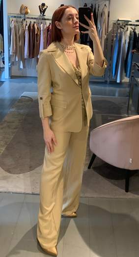 Giacca Lucida Viscosa Lino Anitie