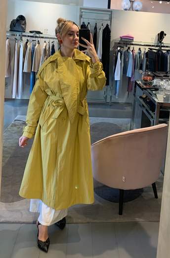 Trench Classico Con Cappuccio Veronique Roses