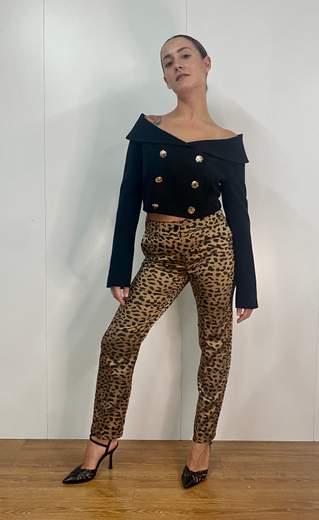 Giacchina Con Scollo A Barchetta E Bottoni Oro Giovanni De Fazio