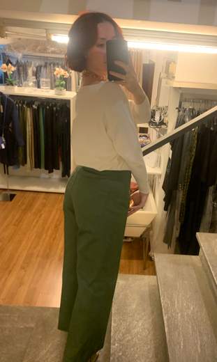 Pantalone Cropped In Tela Cotone Kartika