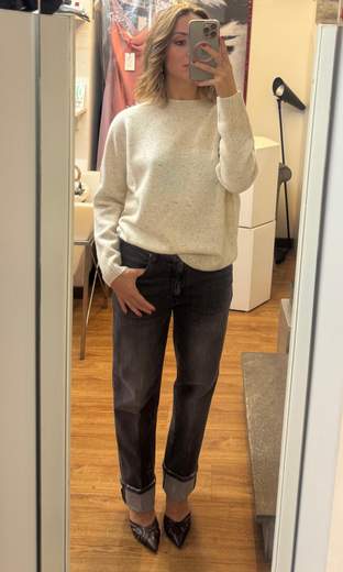 Jeans Straight Leg Con Risvolto Kartika