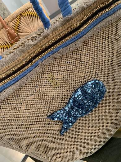 Borsa In Paglia Con Pochette Pizzo Easy Bikini
