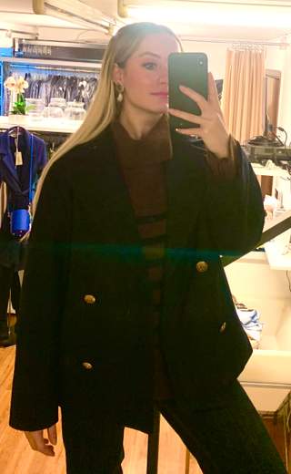 Giaccone In Panno Misto Lana Kartika