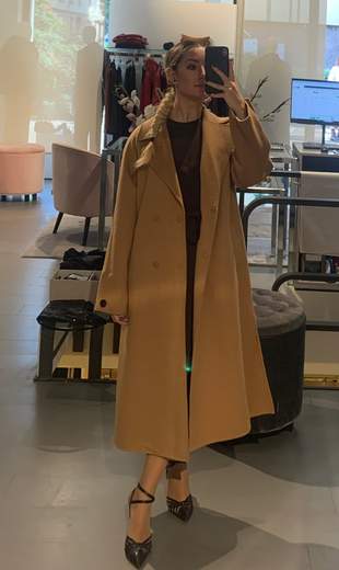 Cappotto A Vestaglia In Lana Veronique Roses