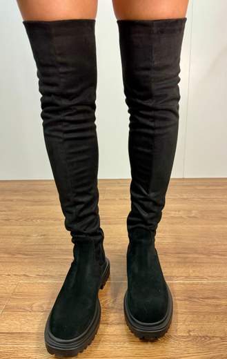 Stivale Alto Strech Scamosciato Wit