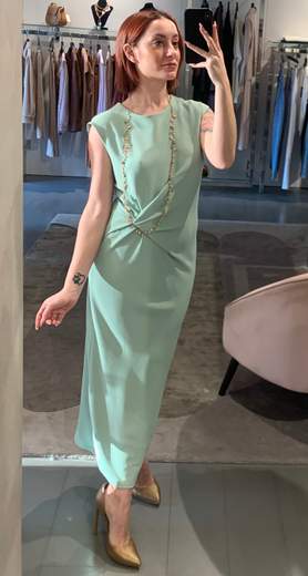 Abito Midi In Crepe Saiph