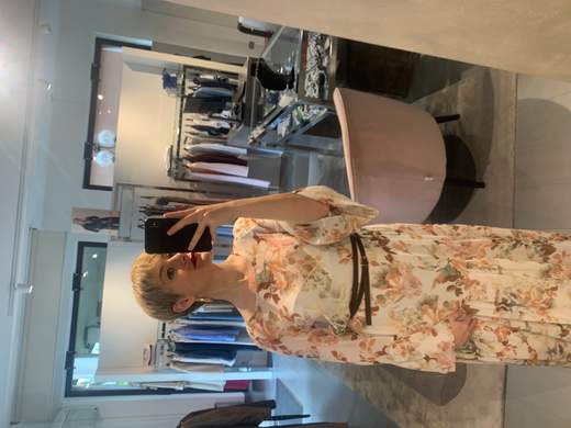 Abito A Fiori Con Balza Maryley