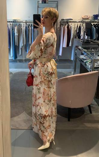 Abito A Fiori Con Balza Maryley