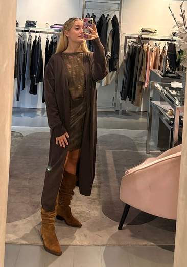 Cardigan Lungo In Viscosa Much Money