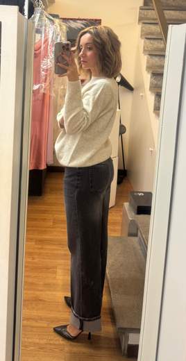 Jeans Straight Leg Con Risvolto Kartika