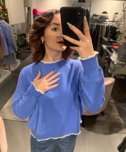 Maglia Tinta Unita Con Bordino Boeme