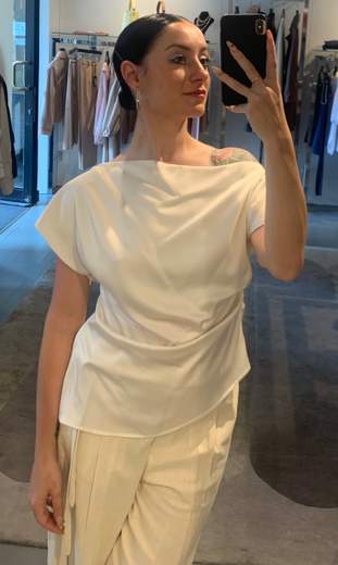 Top Asimmetrico In Raso Kartika