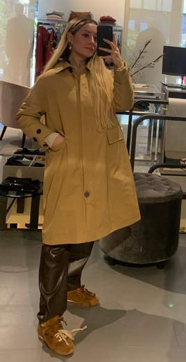 Cappottino Imbottito Colore Senape Veronique Roses