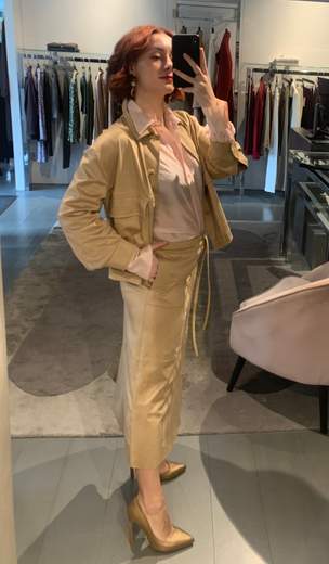 Gonna In Finta Pelle Di Camoscio Kartika