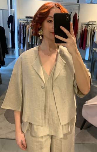 Giacchina Kimono Lino Kartika