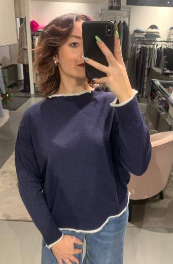 Maglia Tinta Unita Con Bordino Boeme