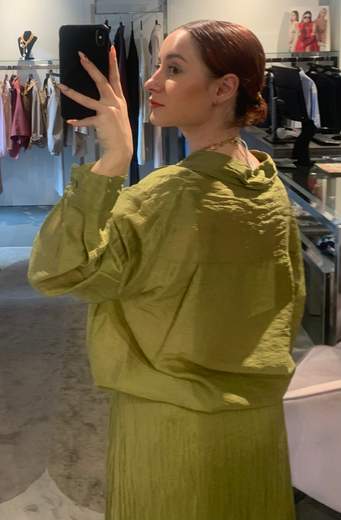 Camicia Lino Verde Anitie