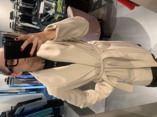 Cappotto Vestaglia In Panno Misto Lana Kartika