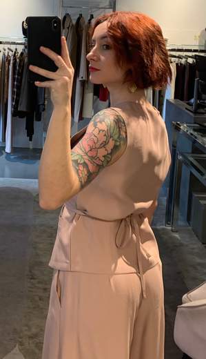 Gilet Con Cinturina Rosa Kartika