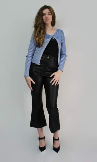 Pantaloni A trombetta In Ecopelle Pepillon