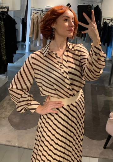 Camicia A Righe Diagonali Giorgia Plus