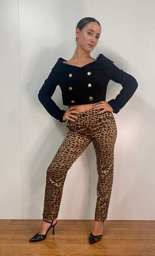 Giacchina Con Scollo A Barchetta E Bottoni Oro Giovanni De Fazio