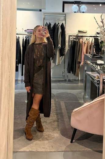 Cardigan Lungo In Viscosa Much Money