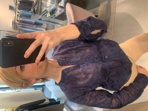 Camicia Con Collo Coreano In Pizzo Sangallo Riva Tricot