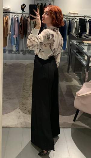 Pantaloni Larghi Elasticizzati Con Fibbia Metallica Giorgia Plus