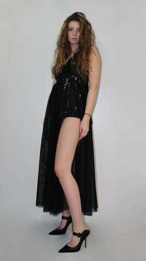 Abito Lungo Con Paillettes Soallure