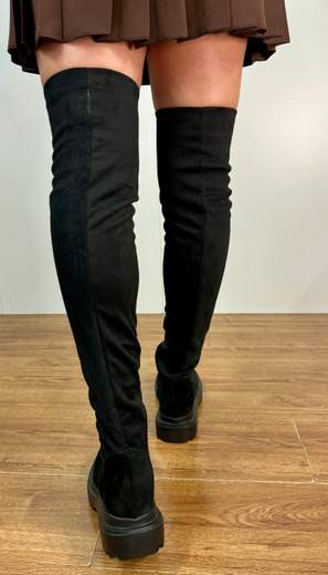 Stivale Alto Strech Scamosciato Wit