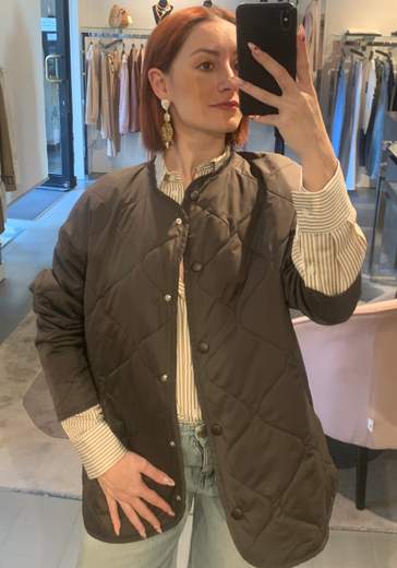 Giacca Trapuntata Marrone Kiki Six