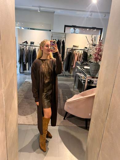 Mini Gonna Pelle Invecchiata Kiki Six