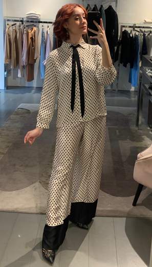 Pantaloni Palazzo A Pois Giorgia Plus