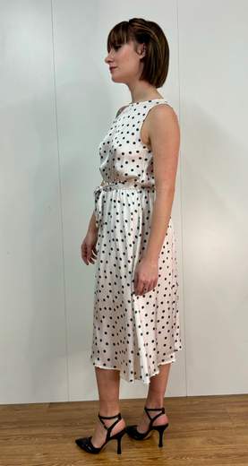 Abito Smanicato Raso Pois Kartika