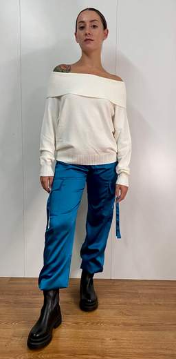 Pantalone Cargo In Raso La Kore