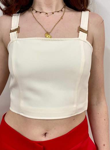 Crop Top Tessuto Tecnico Kartika