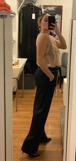 Pantaloni Larghi Con Profili E Fusciacca Giorgia Plus