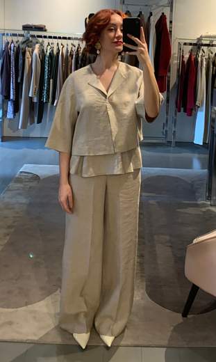 Giacchina Kimono Lino Kartika