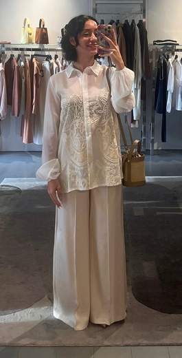 Camicia Over Con Ricami Kiki Six